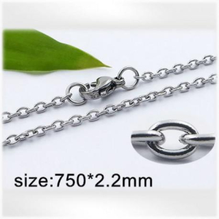 Ocelový náhrdelník - Hmotnost: 7.7 g, 750*2.2mm